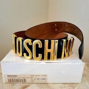 Moschino | Accessories | Moschino Redwall Black Leather Logo  display picture 3